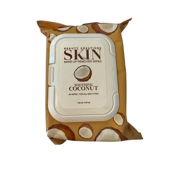 Beauty Creations Makeup Remover Wipes 30 Count Coconut Soothing All Skin Types - Picture 1 of 3